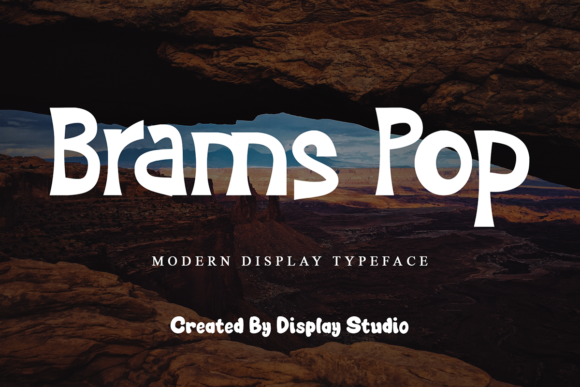 Brams Pop Font for Bold Web Typography and Branding