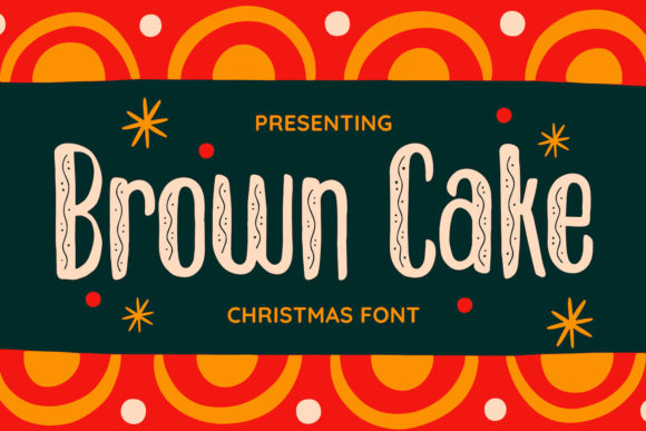 Brown Cake Display Font for Editorial Design