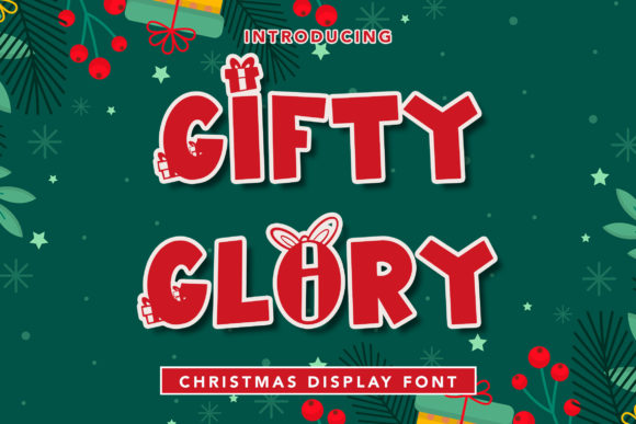 Gifty Glory Font: A Handwritten Christmas Display Typeface for Makers
