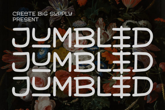 Jumbled Display Font for Modern Editorial Design