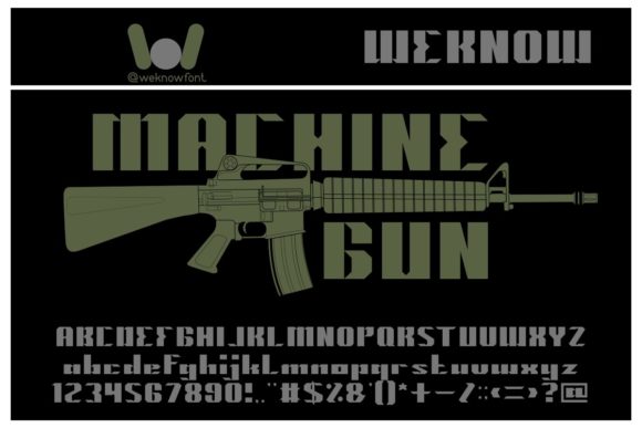 Machine Gun Font: A Bold Typeface for Creative Makers
