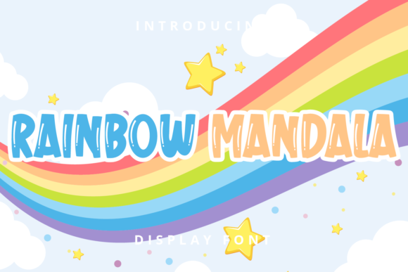 Rainbow Mandala Font for Eye-Catching Campaigns