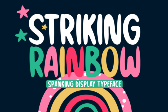 Striking Rainbow Font: A Display Typeface for Creative Projects