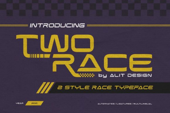 Two Race Font for Modern Web Design and Brand Identity