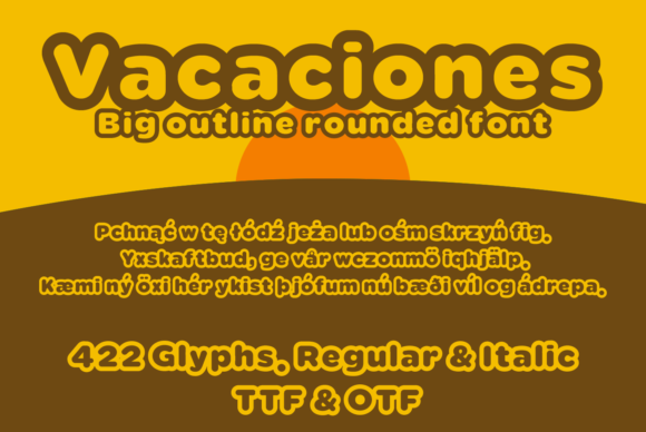 Vacaciones Font for Small Business Branding